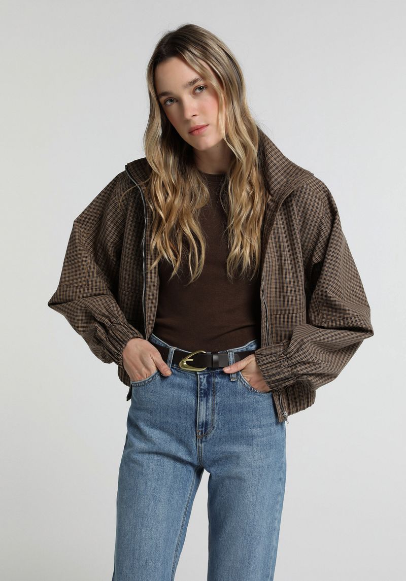 Fashion fit kadın kahverengi ceket